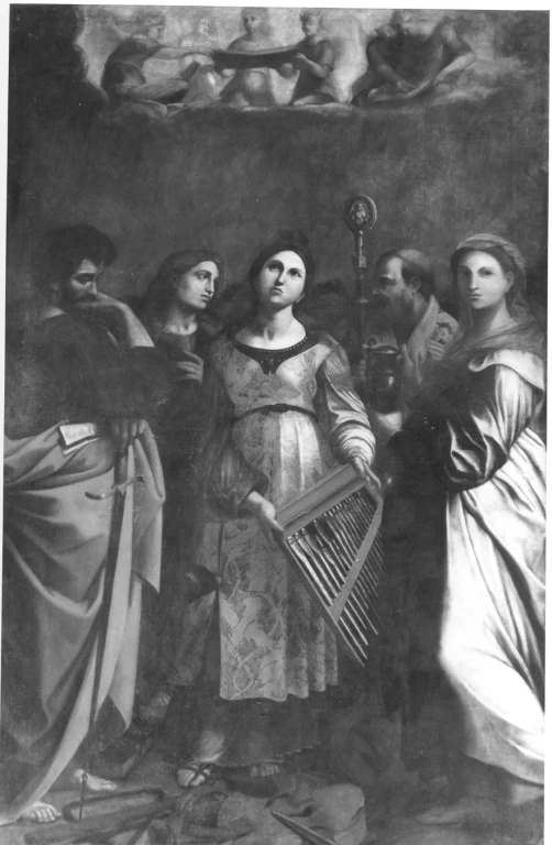  367-Guido Reni-S. Cecilia con i santi Agostino, Giovanni Evangelista, Paolo, Maria Maddalena - Chiesa di S. Luigi dei Francesi, Roma